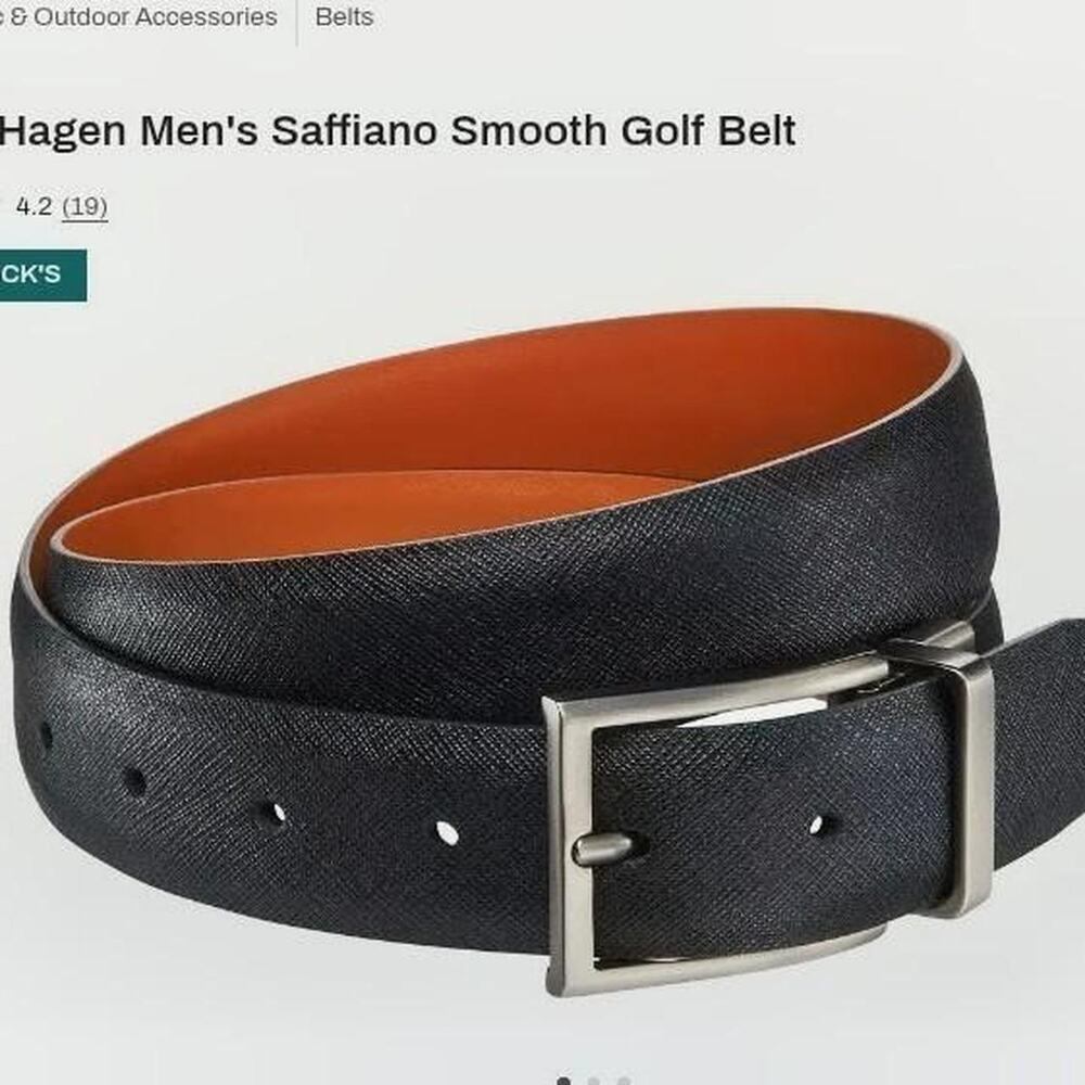 Walter hagen mens saffiano smooth